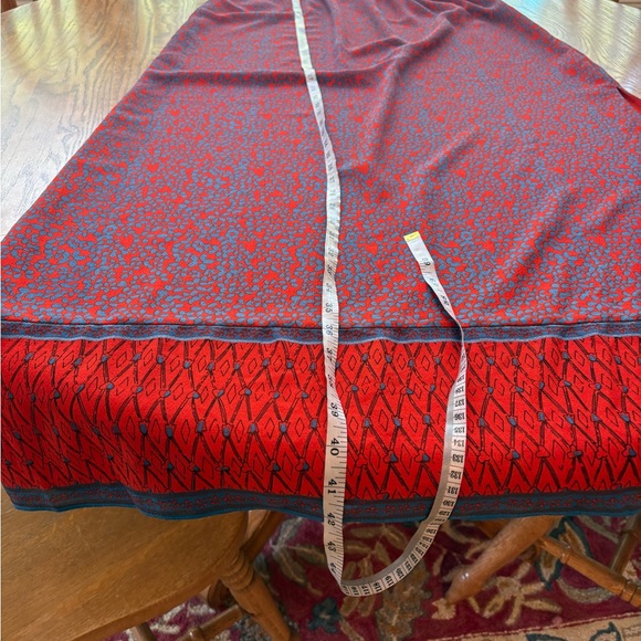 Chelsea & Violet Red & Purple Deep V-neck and back Maxi Dress size L High Slit - Picture 11 of 16